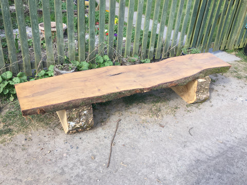 Rustic garden bench